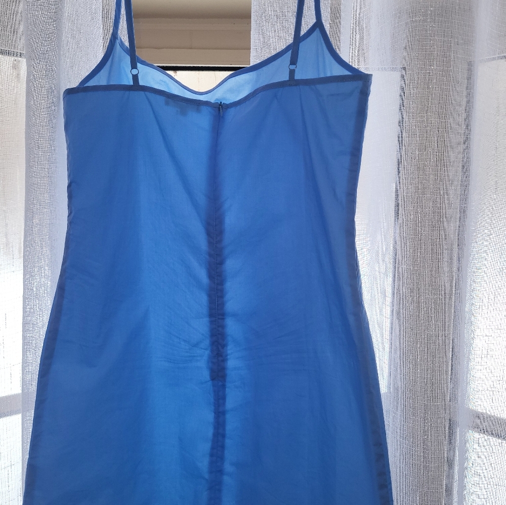 Small Blue Mini Dress Spaghetti Strap